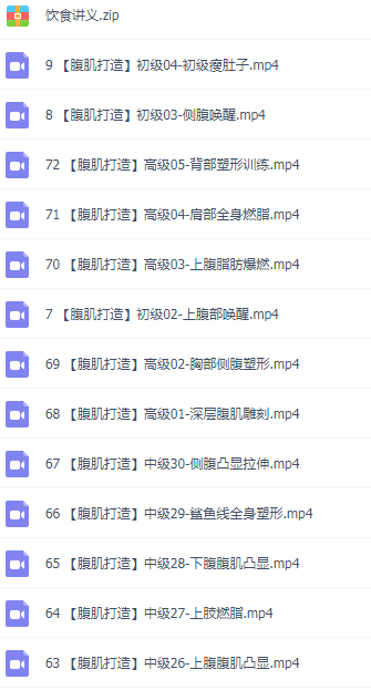 B站闫帅奇:男性腹肌打造瘦肚子全方案,女性马甲线打造减脂瘦肚子方案