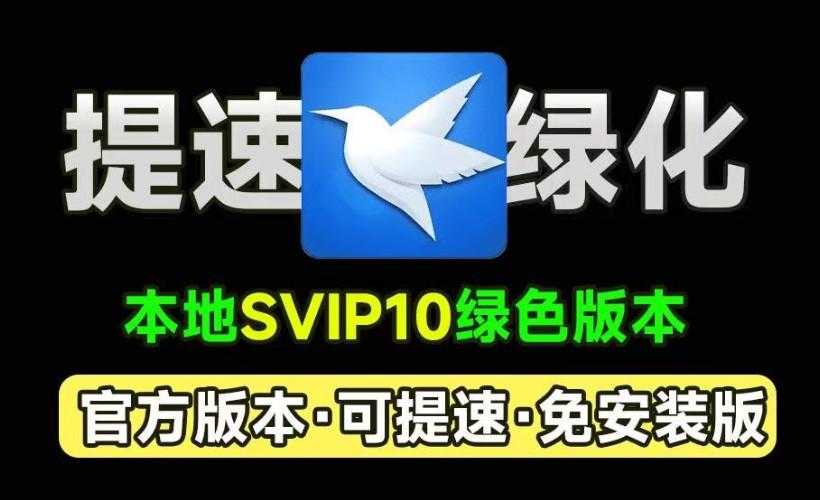 迅雷12绿色免按装精简版,打开即是SVIP10 可提速下载资源,本地会员版!